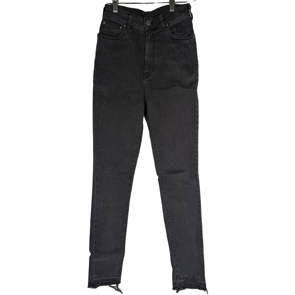 SER O YA Maya High Rise Skinny Jeans Dark Wash Distressed Made in Italy 26